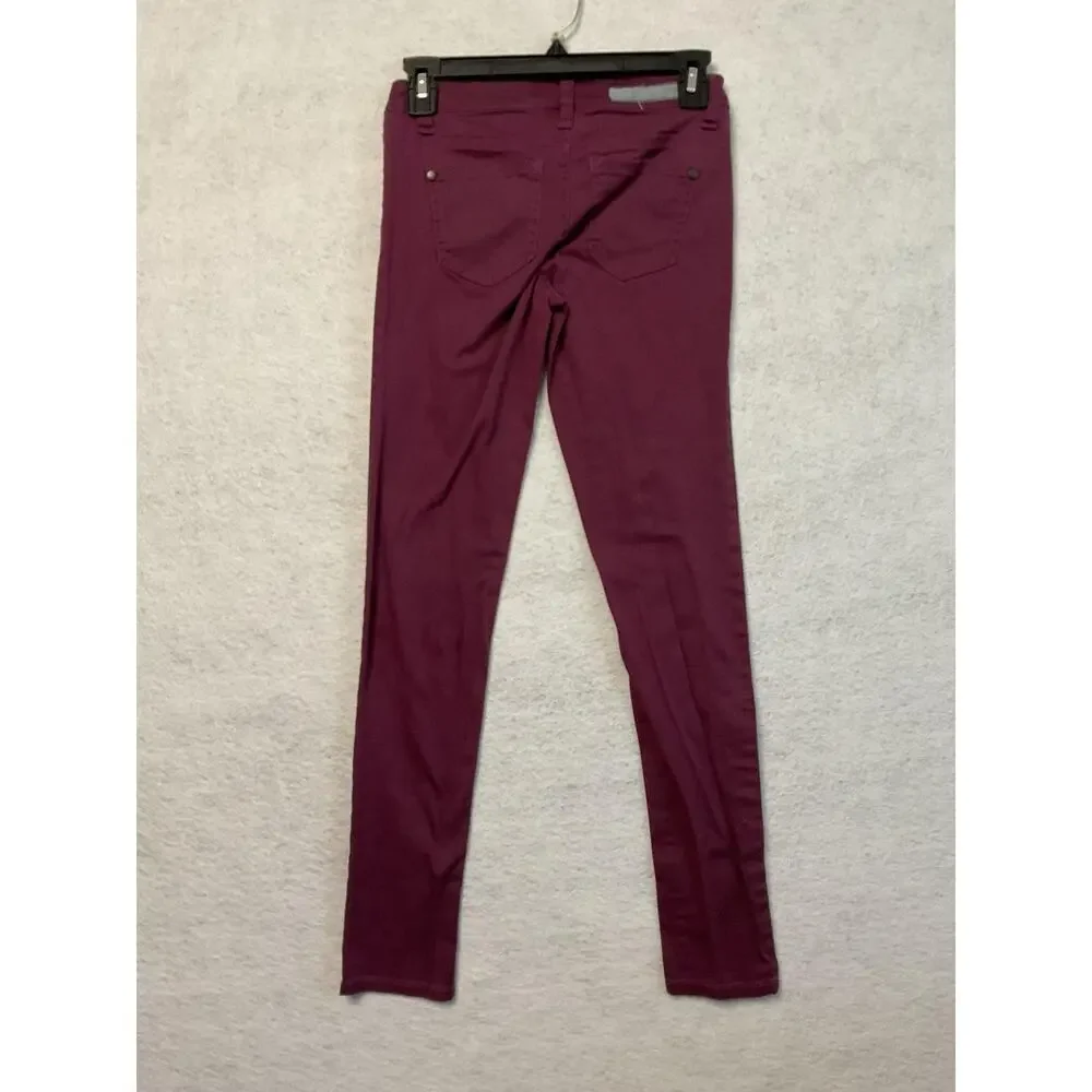 Celebrity Pink Silent Disco Jeans Womens 3 Burgundy Wine‎ Skinny Stretch Juniors